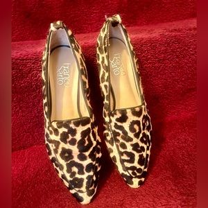 Franco Sarto Leopard Print Mohair Loafers